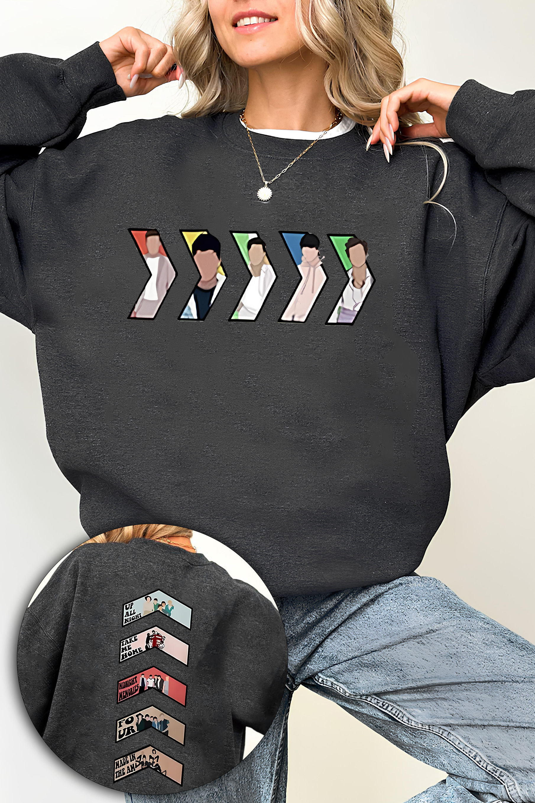 New All Album 1D Fleece Sweatshirt For Women