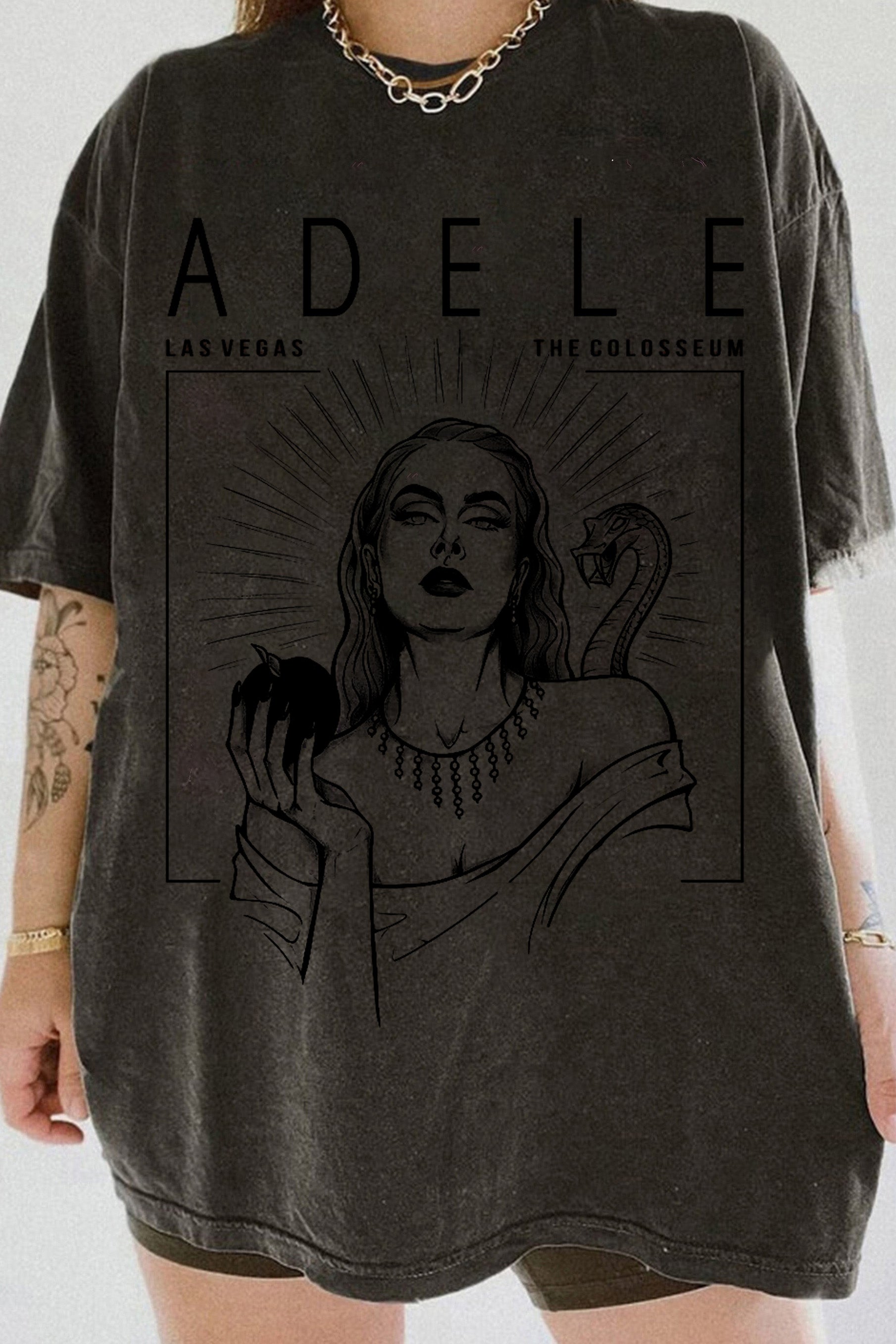 New T-Shirt Adele Hand Merch, Shirt Adele Hand Drawn Portrait For Women