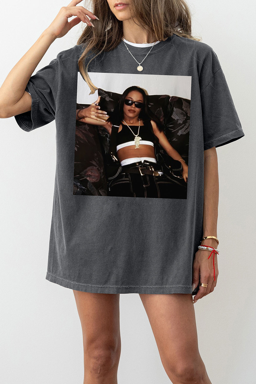 New T-Shirt Aaliyah Vintage Merch, Shirt Aaliyah Vintage Music Rnb Singer For Women