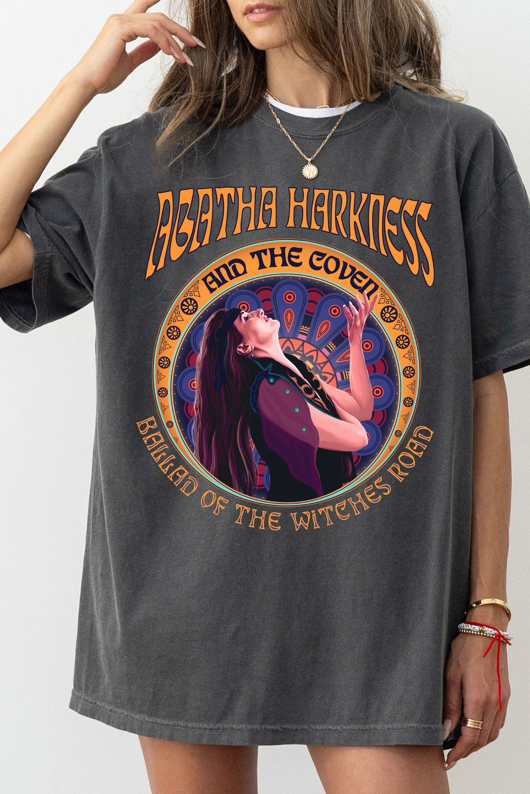 New T-Shirt Agatha Harkness Merch, Shirt Agatha Harkness All Along For Women