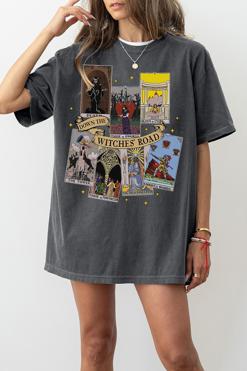 New T-Shirt Agatha All Merch, Shirt Agatha All Along Tarot Cards For Women