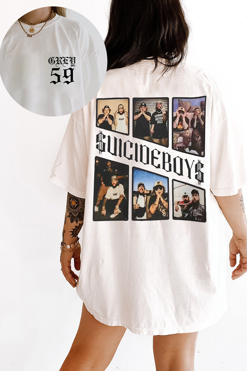 New T-Shirt $Uicideboy$ Grey Merch, Shirt $Uicideboy$ Grey Day 2024 For Women