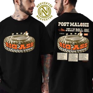 Post Malone Tour 2025 Tour With Jelly Roll And Sierra Ferrell, Jelly Roll T-Shirt