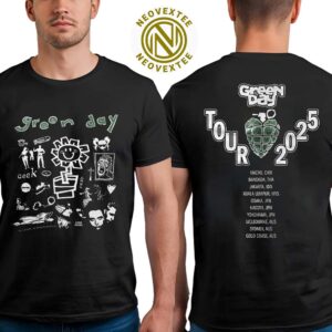 Green Day Italy Merch Tee For Tour 2025 In Asia And Australia, Green Day Italy T-Shirt