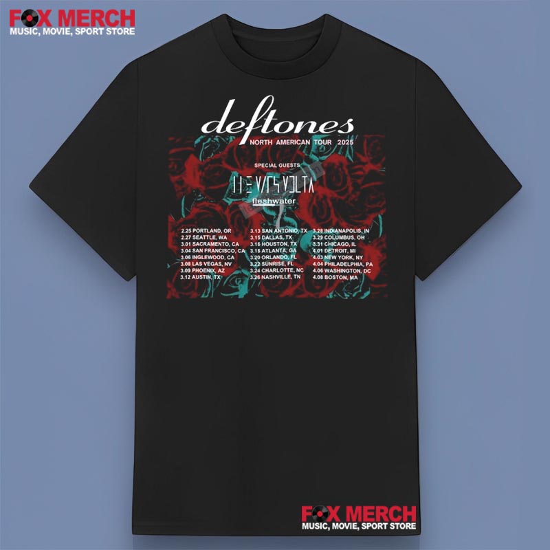 New Deftones North American Tour 2025 Music, Deftones North American T-Shirt