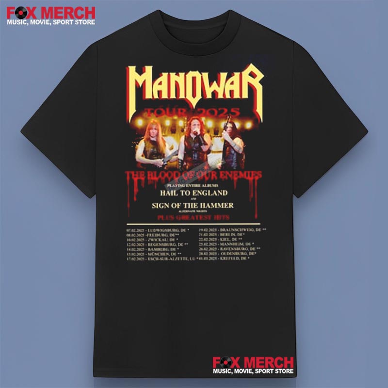 New Manowar The Blood Of Our Enemies Tour 2025 Unisex, Manowar The Blood T-Shirt