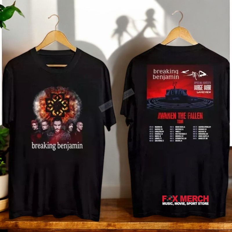 New Breaking Benjamin Awaken The Fallen Tour 2025, Breaking Benjamin Awaken T-Shirt