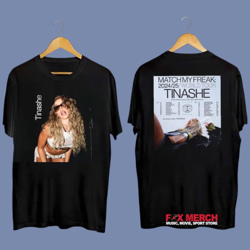 New Tinashe Match My Freak Tour 2024 2025 For Fans, Tinashe Match My T-Shirt