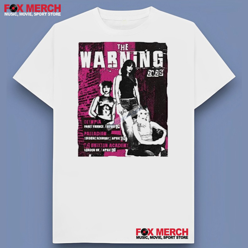 New The Warning 2025 Tour European, The Warning 2025 T-Shirt