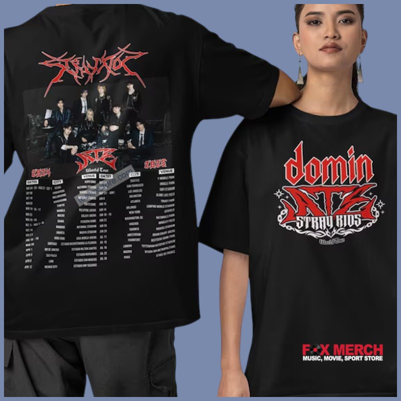 New Stray Kids Concert 2025 dominATE World Tour Music, Stray Kids Concert T-Shirt