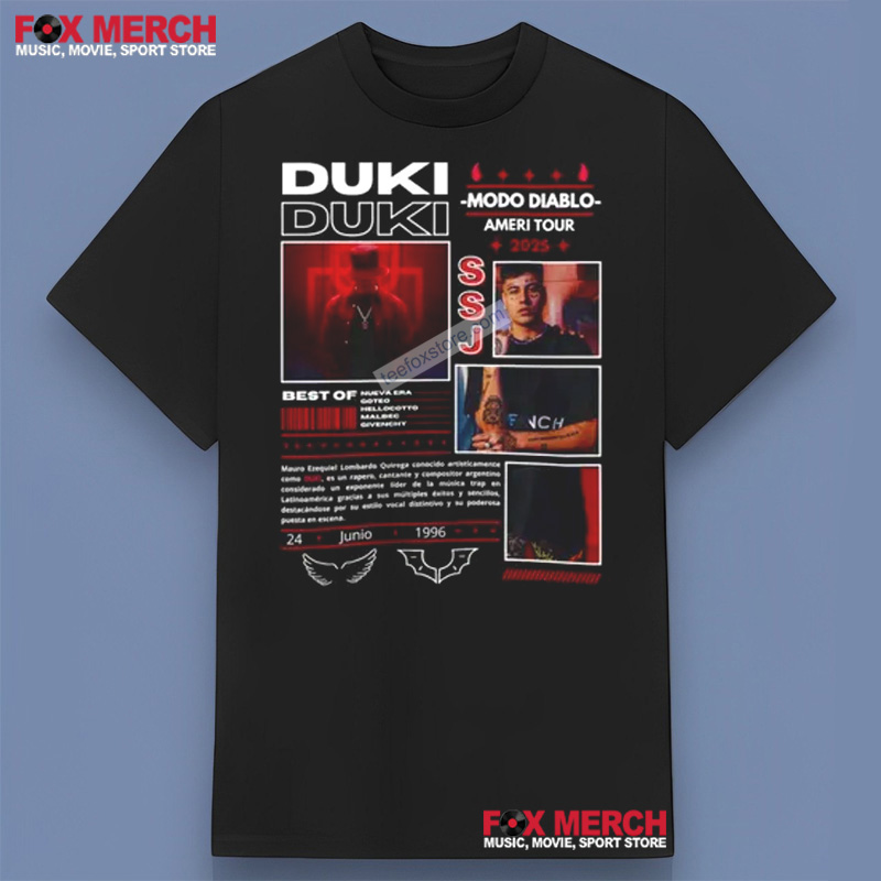 Duki Ameri Tour 2025 Music, Duki Ameri Tour T-Shirt