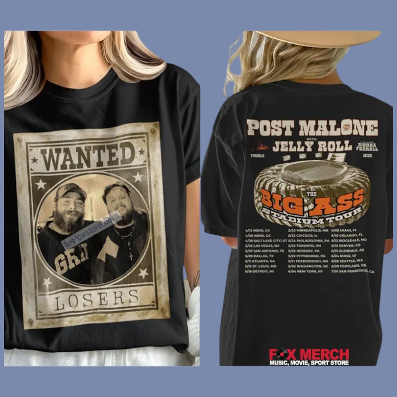 New Post Malone Big Ass Stadium Posty Tour 2025 Unisex, Post Malone Big T-Shirt
