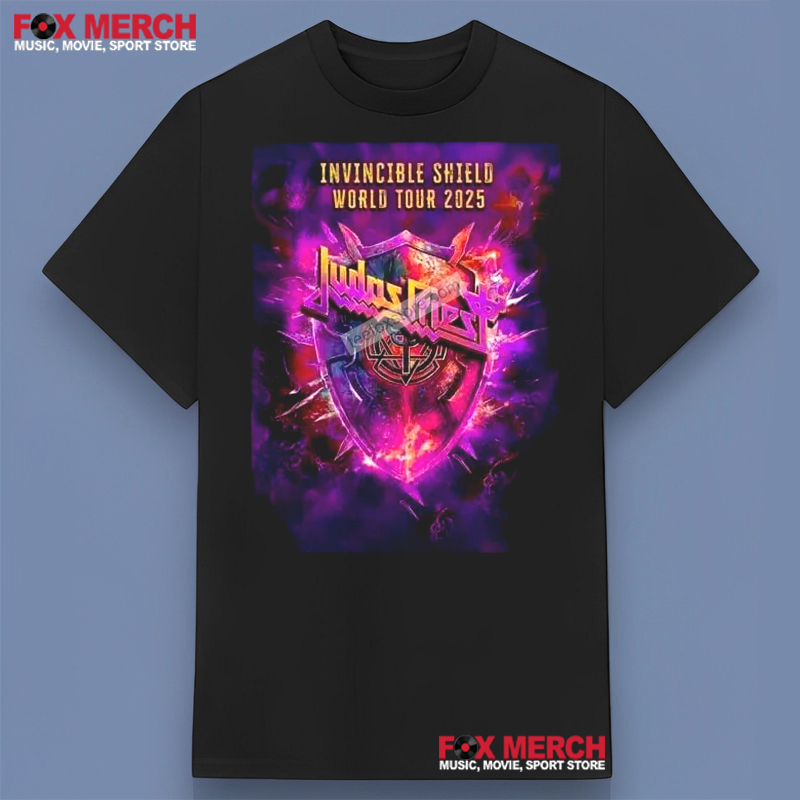 Judas Priest Invincible Shield World Tour 2025 Music, Judas Priest Invincible T-Shirt