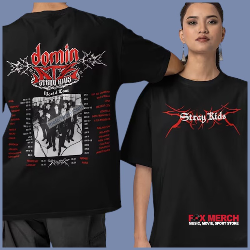 New Stray Kids 2025 dominATE World Tour Unisex, Stray Kids 2025 T-Shirt