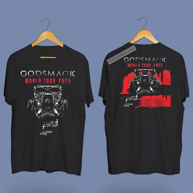 New Godsmack World Tour 2025 Music Concert, Godsmack World Tour T-Shirt