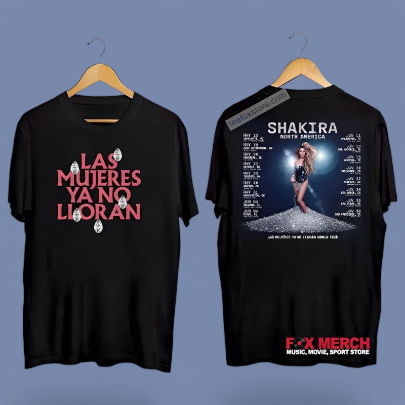 Shakira Las Mujeres Ya No Lloran World Tour 2025 Graphic, Shakira Las Mujeres T-Shirt