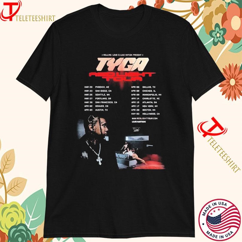 New Tyga Red Light Tour 2025 Tour, Tyga Red Light T-shirts