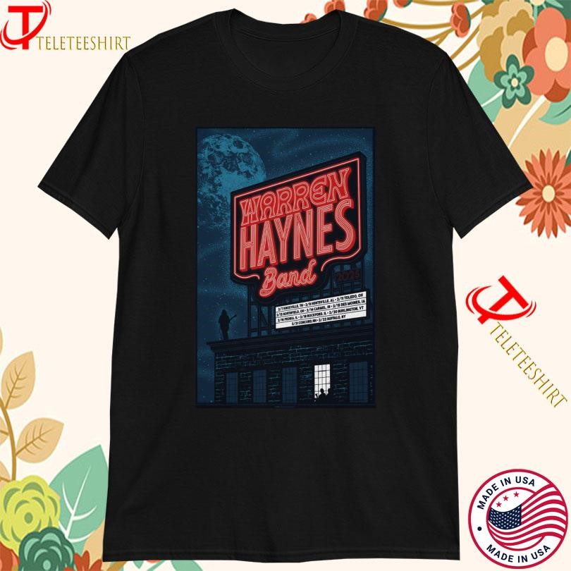 New Warren Haynes Band February 2025 Tour, Warren Haynes Band T-shirts