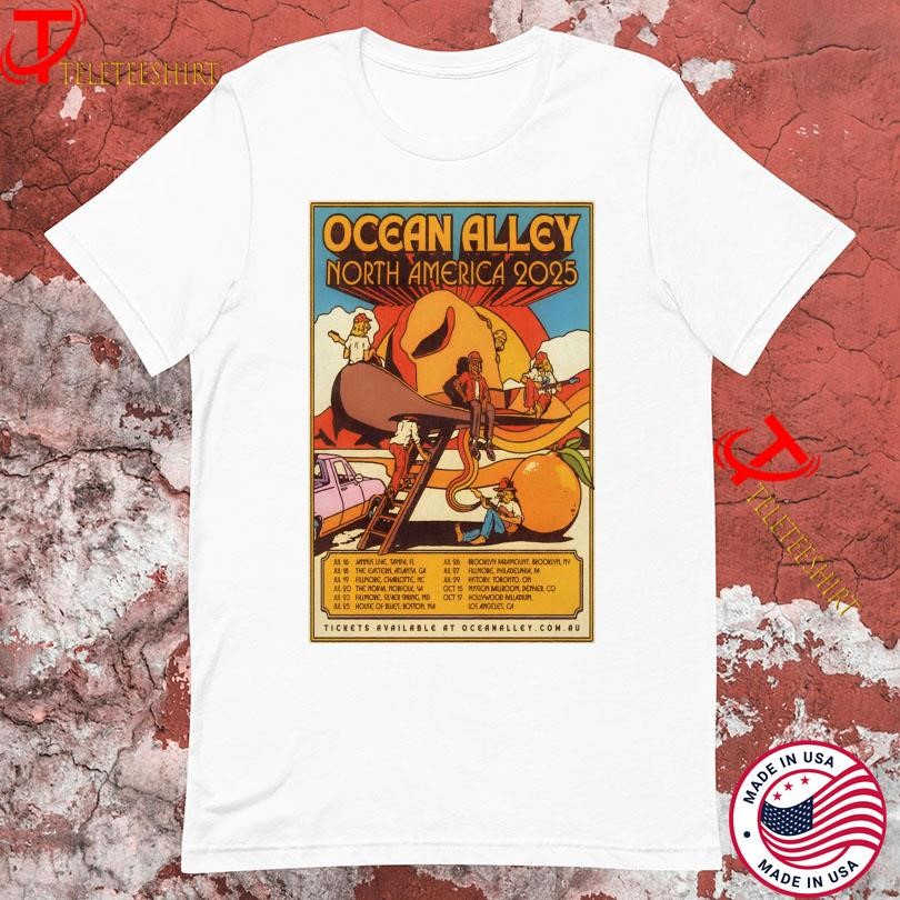 New Ocean Alley North America 2025 Tour, Ocean Alley North T-shirts