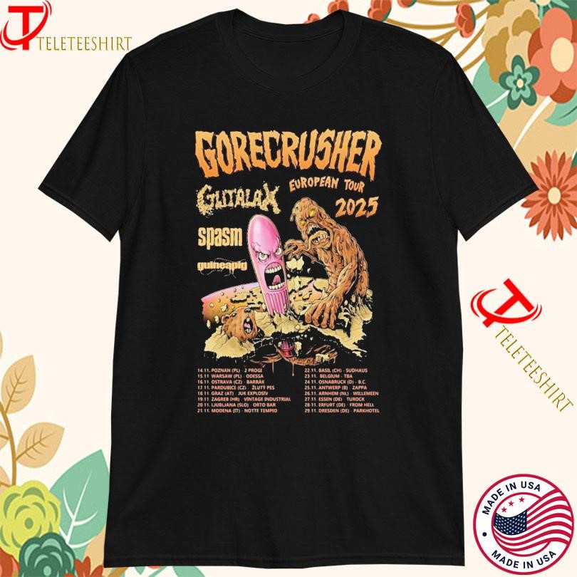 New Gutalax Band 2025 Tour, Gutalax Band European T-shirts