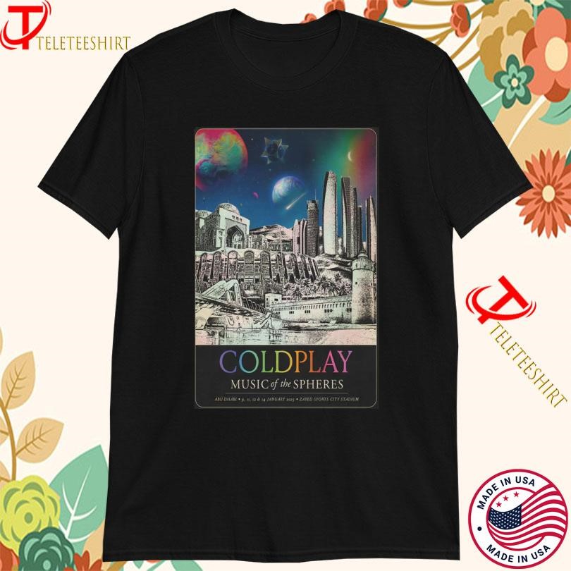 New Coldplay Music Of The Spheres Tour Abu Dhabi 2025 Tour, Coldplay Music T-shirts