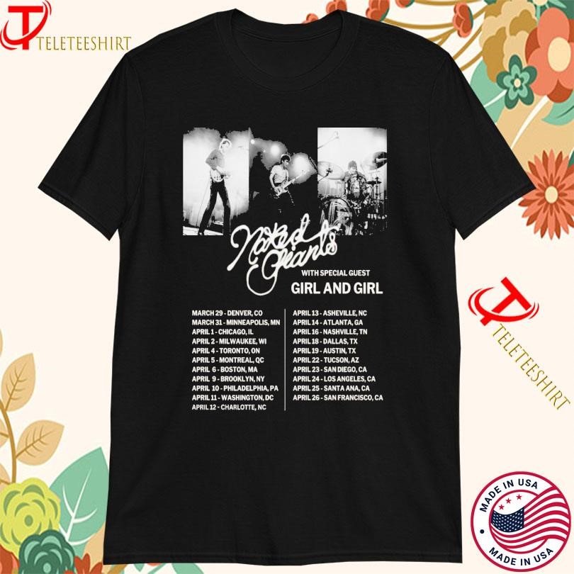 New Naked Giants Girl And Girl 2025 Tour With Special Guest, Naked Giants Girl T-shirts