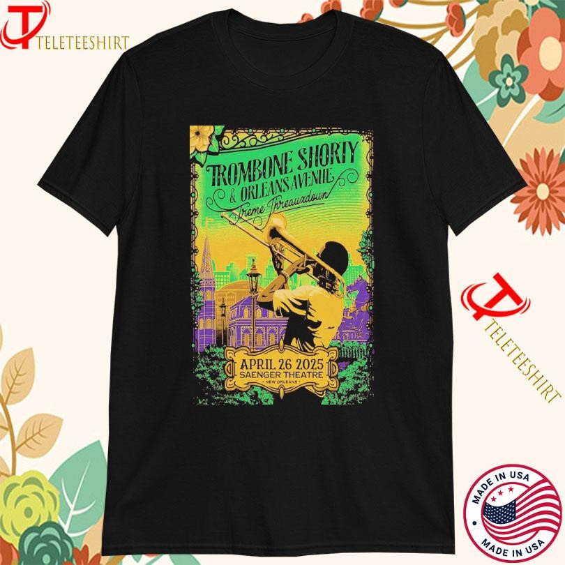 New Trombone Shorty And Orleans Avenue April 2025 Tour, Trombone Shorty T-shirts