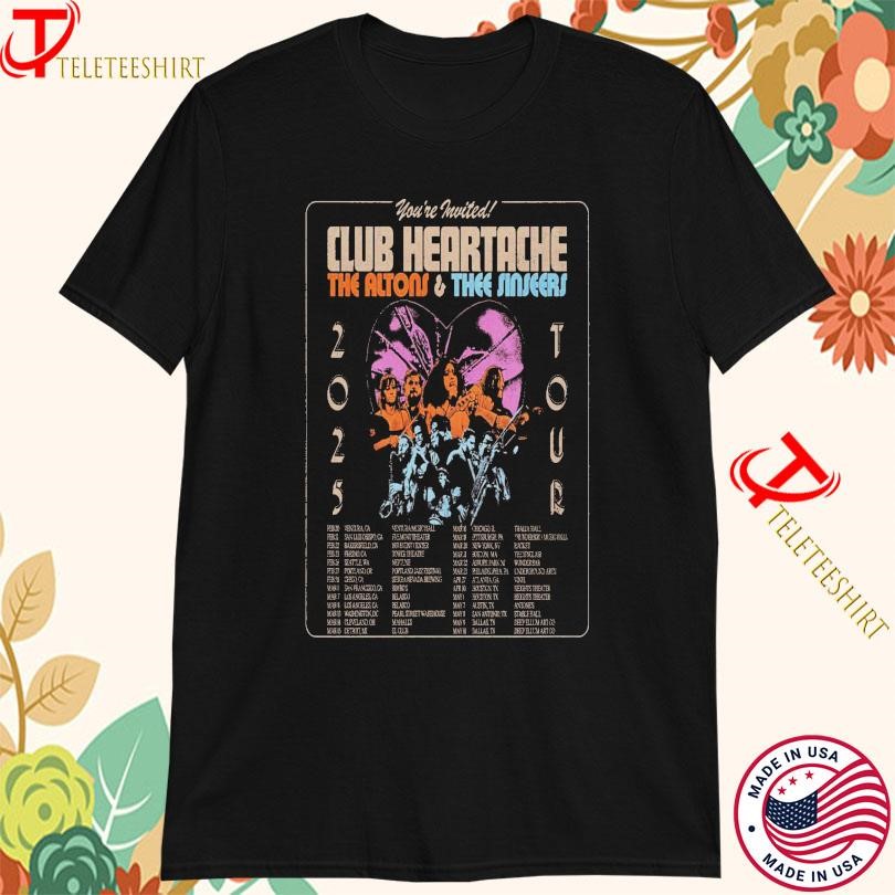 The Altons & Thee Sinseers Club Heartache 2025 TOur, The Altons T-shirts