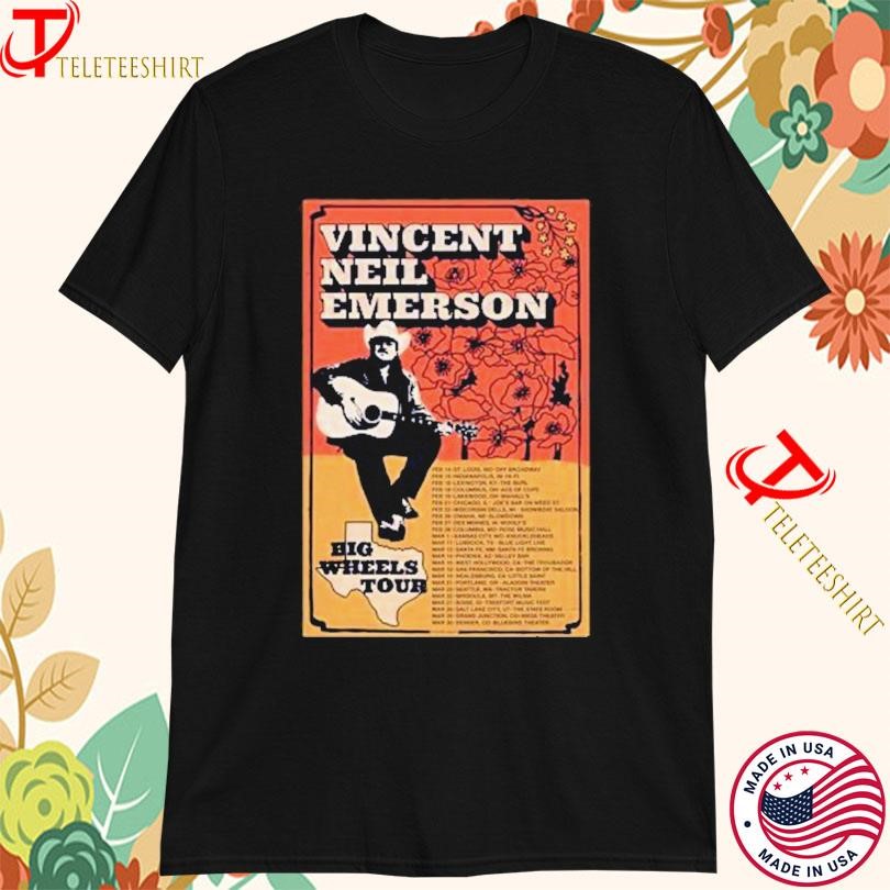 New Vincent Neil Emerson Big Wheels 2025 Tour, Vincent Neil Emerson T-shirts