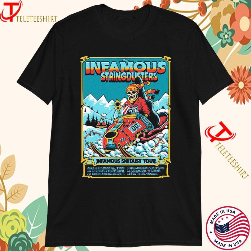 New The Infamous Stringdusters 2025 Tour Ski Dust, The Infamous Stringdusters T-shirts