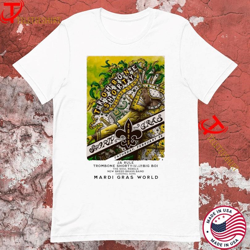 New Trombone Shorty At Mardi Gras World In New Orleans 2025 Tour, Trombone Shorty T-shirts