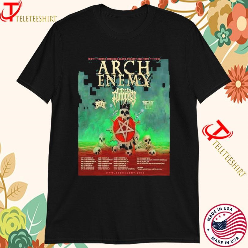New Arch Enemy North American Blood Dynasty 2025 Tour Tour, Arch Enemy North T-shirts