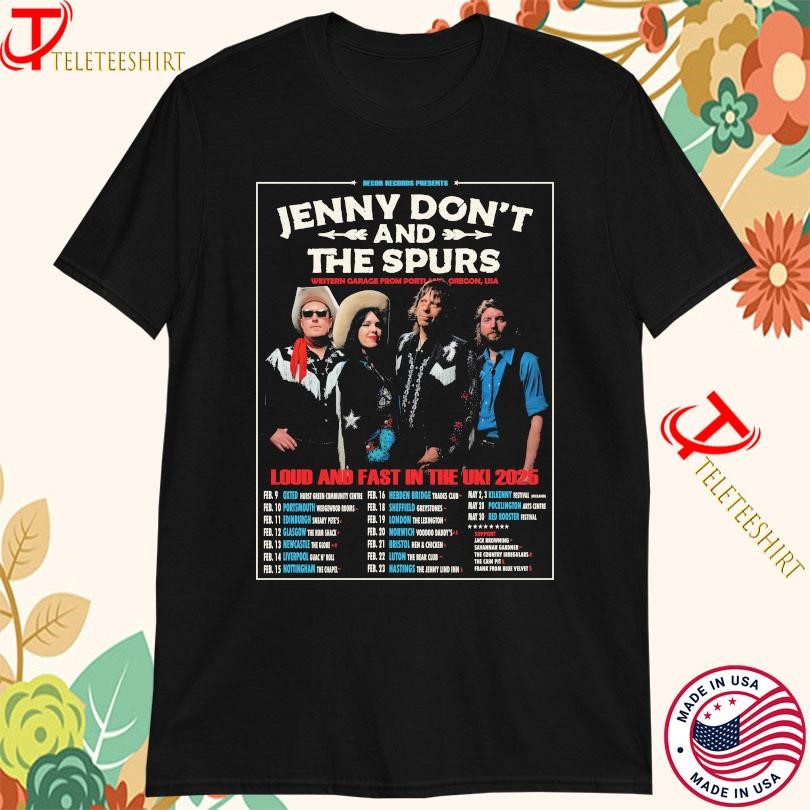 New Jenny Dont And The Spurs Western Garage Fast In The UK 2025 Tour, Jenny Dont T-shirts