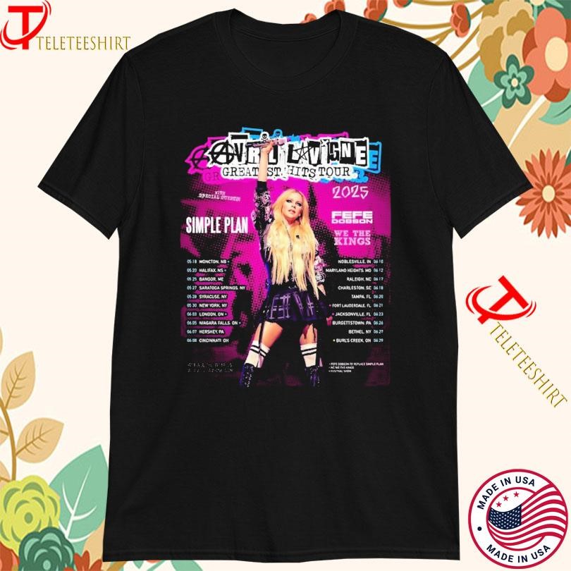 New Avril Lavigne Simple Plan Greatest Hits 2025 Tour, Avril Lavigne Simple T-shirts