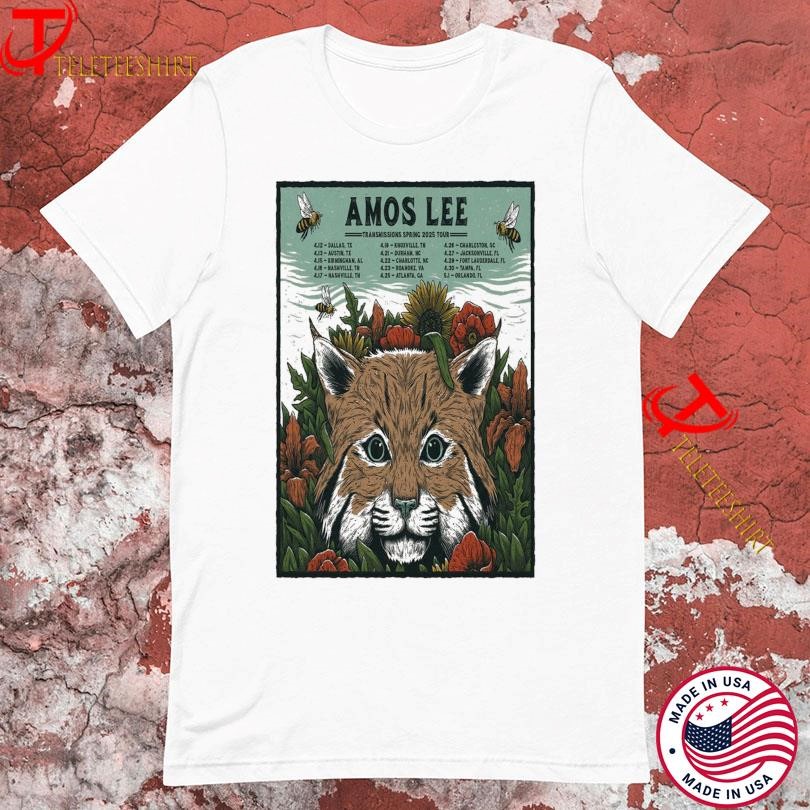 Amos Lee The Transmissions Spring 2025 Tour, Amos Lee T-shirts