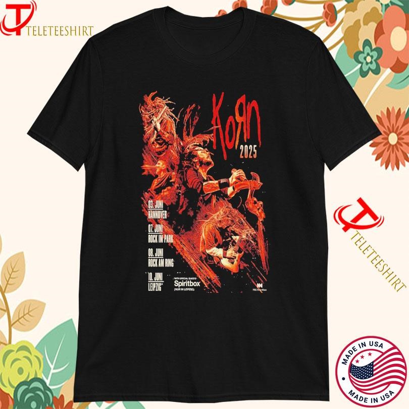 New Korn Jun 2025 Tour, Korn Jun 2025 T-shirts