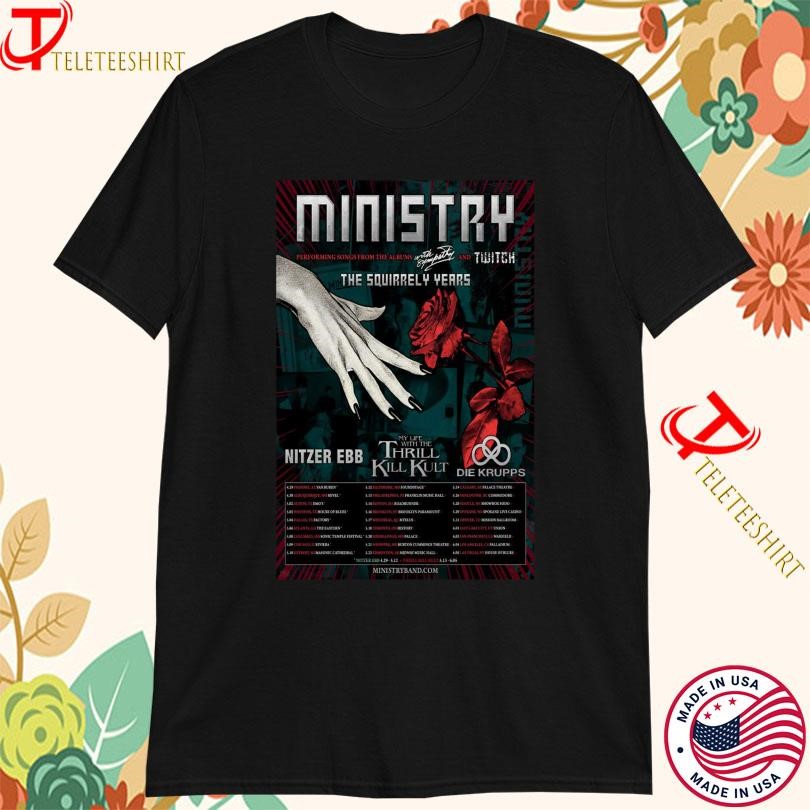 Ministry The Squirrely Years Tour 2025, Ministry The Squirrely T-shirts