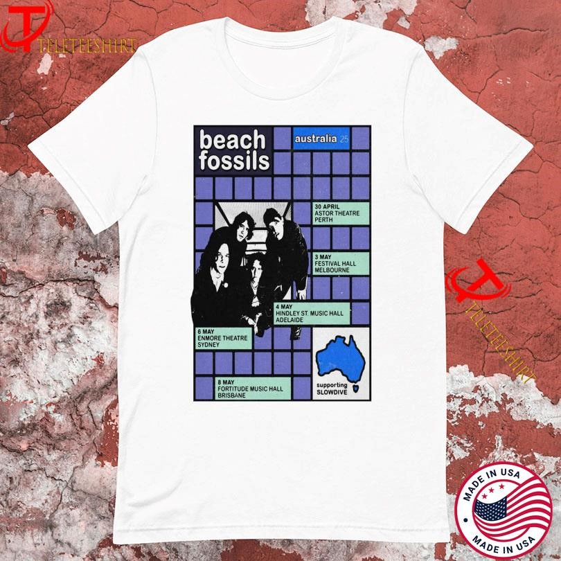 New Beach Fossils Australia Tour 2025, Beach Fossils Australia T-shirts