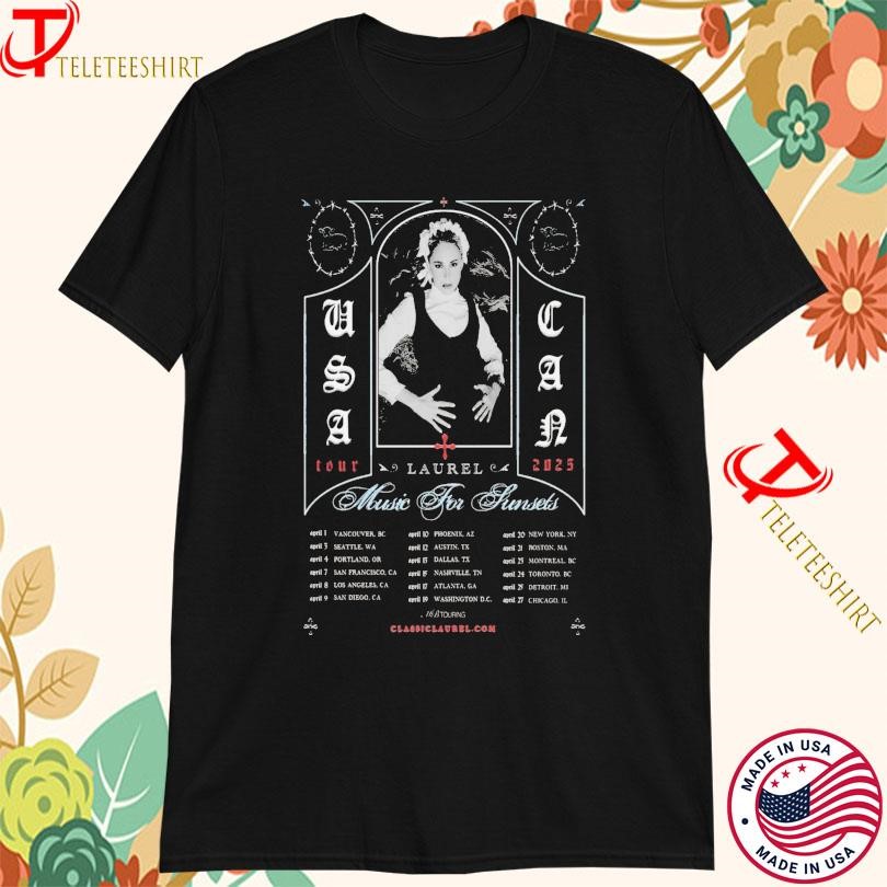 New Laurel Music For The Sunsets US & Canada Tour 2025, Laurel Music T-shirts