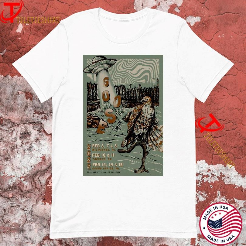 New Goose February Tour 2025 Eagle UFO, Goose February Tour T-shirts