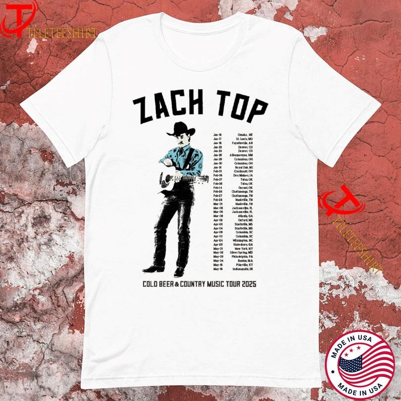 New Zach Top Cold Beer Country Music Tour 2025, Zach Top Cold T-shirts