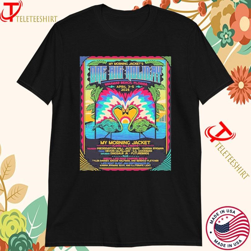 New My Morning Jacket One Big Holiday Miramar Beach 2025 Tour, My Morning Jacket T-shirts