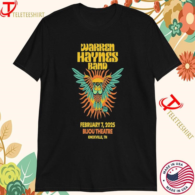 New Warren Haynes Feb 07 2025 Bijou Theatre, Knoxville, TN Tour, Warren Haynes Feb T-shirts