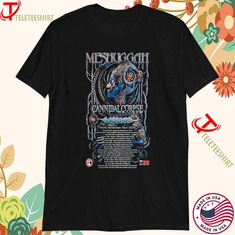 New Meshuggah & Cannibal Corpse North American Tour 2025, Meshuggah & Cannibal T-shirts