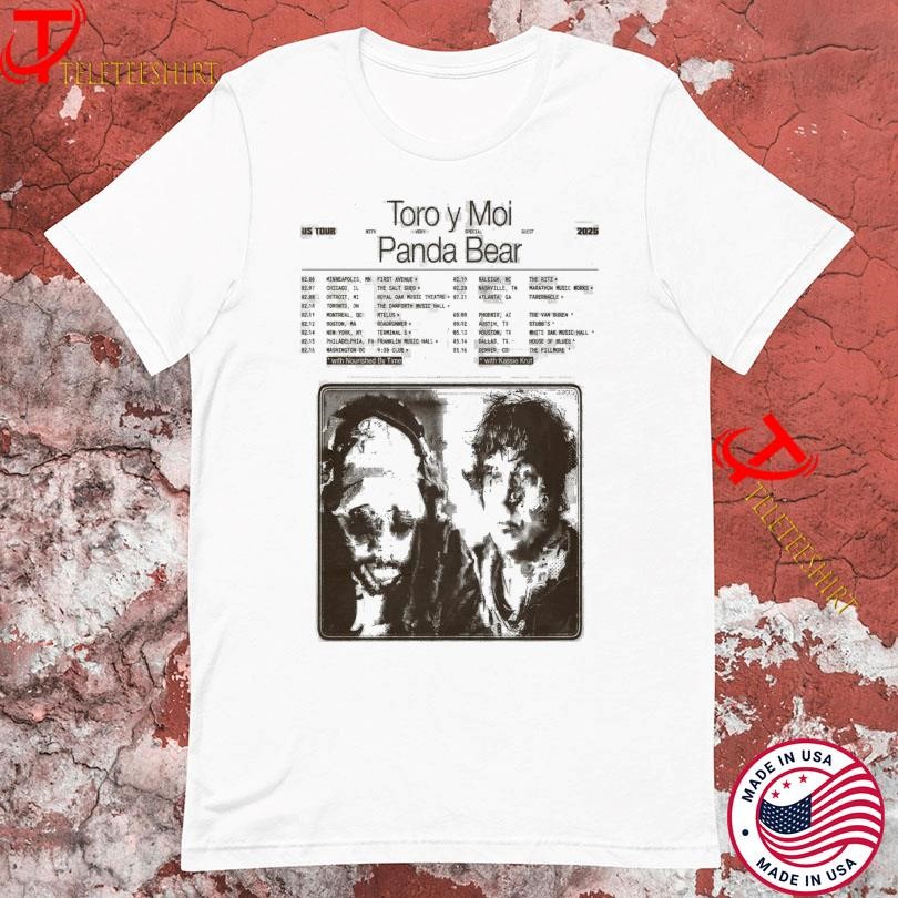 New Toro y Moi And Panda Bear US Tour 2025 Feb, Toro y Moi T-shirts