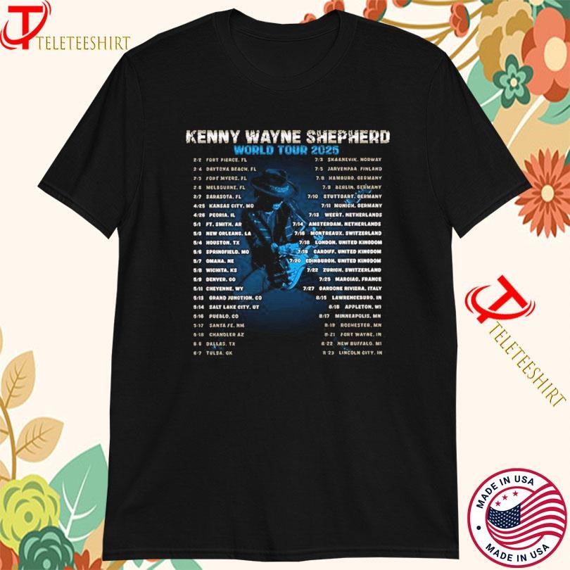 New Official Kenny Wayne Shepherd World Tour 2025, Official Kenny Wayne T-shirts