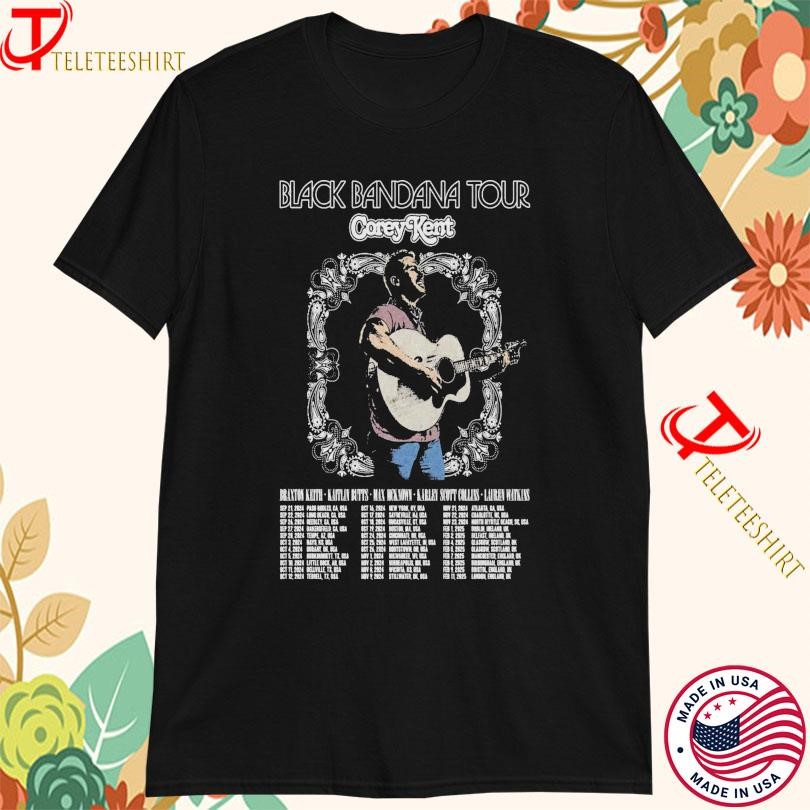 Corey Kent Black Bandana Tour 2025, Corey Kent Black T-shirts