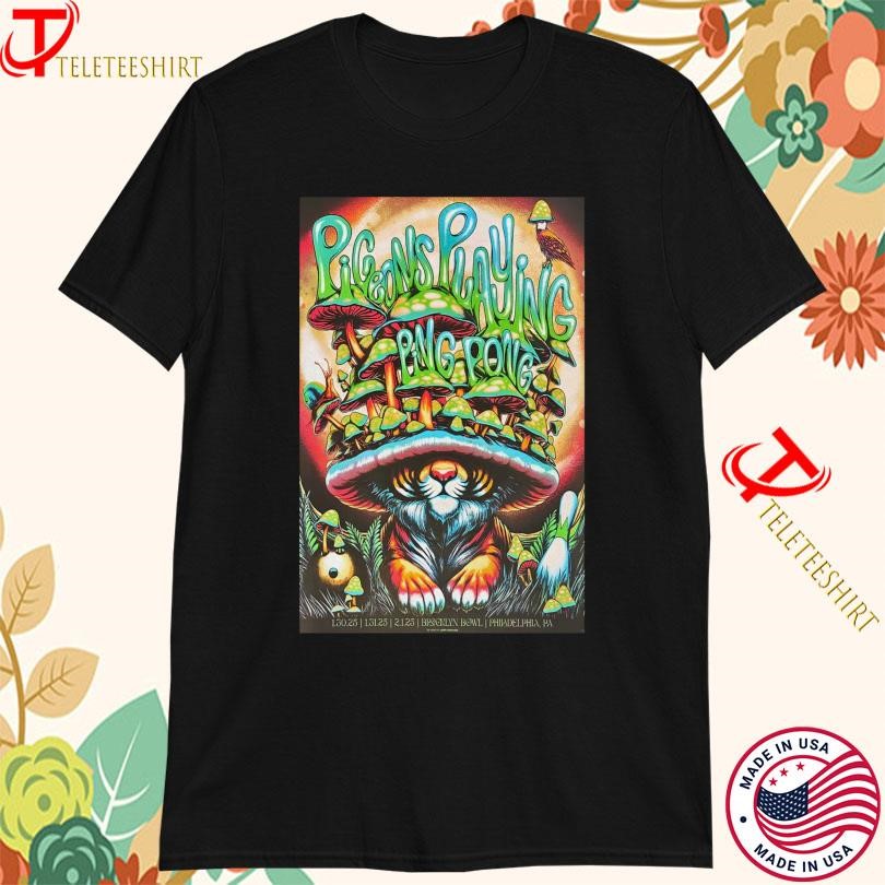 Pigeons Playing Ping Pong Tour 2025 Brooklyn Bowlhroom, Pigeons Playing Ping T-shirts