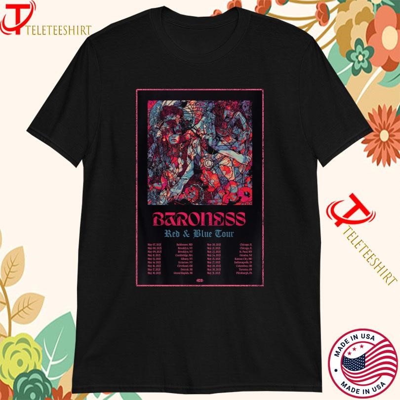 New Baroness Red & Blue North American Tour 2025, Baroness Red T-shirts