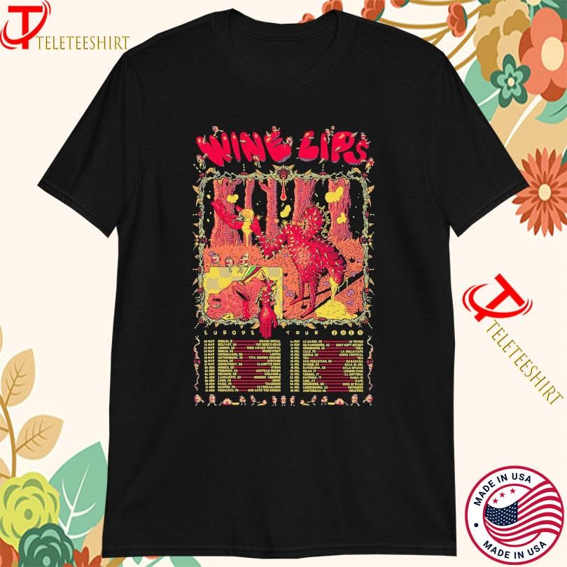 New Wine Lips Tour Europe 2025, Wine Lips Tour T-shirts